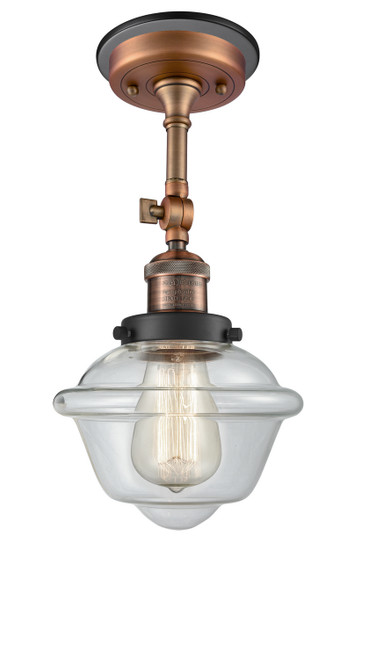 Innovations - 201FBP-ACBK-G532 - One Light Semi-Flush Mount - Franklin Restoration - Antique Copper