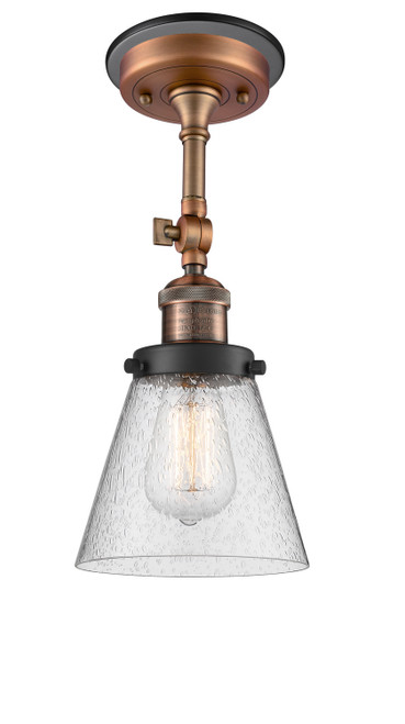Innovations - 201FBP-ACBK-G64 - One Light Semi-Flush Mount - Franklin Restoration - Antique Copper