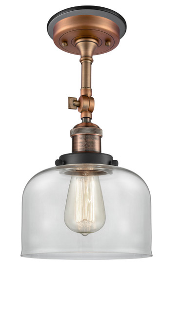 Innovations - 201FBP-ACBK-G72 - One Light Semi-Flush Mount - Franklin Restoration - Antique Copper