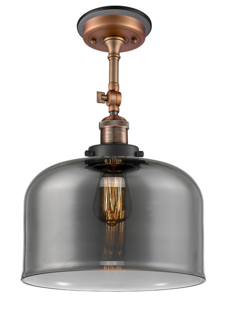 Innovations - 201FBP-ACBK-G73-L - One Light Semi-Flush Mount - Franklin Restoration - Antique Copper