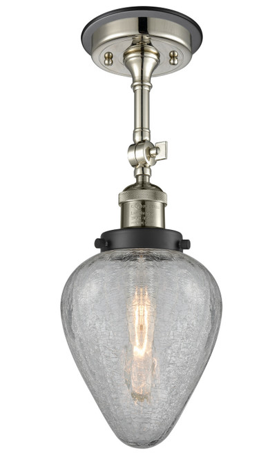 Innovations - 201FBP-PNBK-G165 - One Light Semi-Flush Mount - Franklin Restoration - Polished Nickel