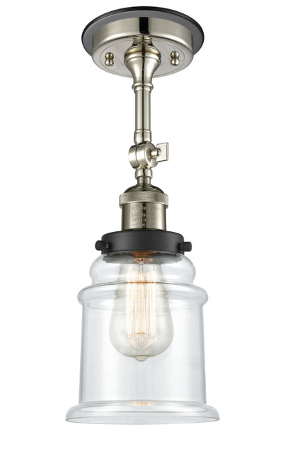 Innovations - 201FBP-PNBK-G182 - One Light Semi-Flush Mount - Franklin Restoration - Polished Nickel