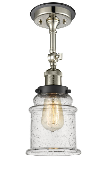Innovations - 201FBP-PNBK-G184 - One Light Semi-Flush Mount - Franklin Restoration - Polished Nickel