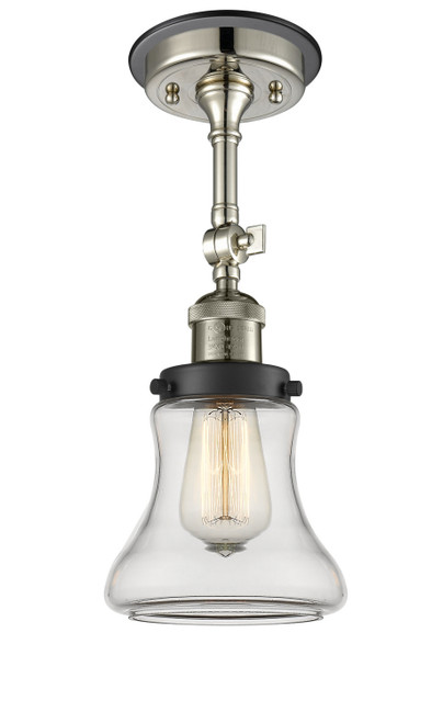 Innovations - 201FBP-PNBK-G192 - One Light Semi-Flush Mount - Franklin Restoration - Polished Nickel