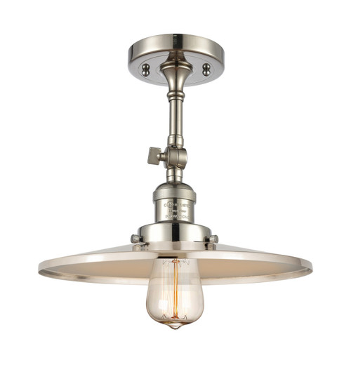 Innovations - 201F-PN-MFR-PN-12 - One Light Semi-Flush Mount - Franklin Restoration - Polished Nickel