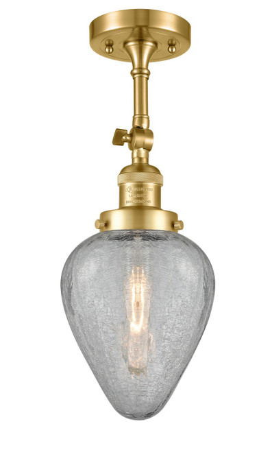 Innovations - 201F-SG-G165-LED - LED Semi-Flush Mount - Franklin Restoration - Satin Gold