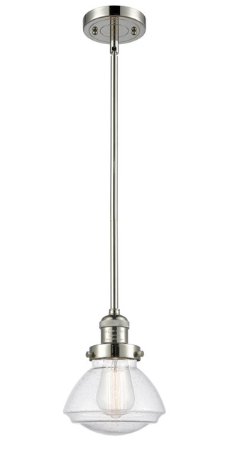 manufacturer_finish:Polished Nickel|manufacturer_glass:Seedy Olean|light_output:245.00lm|color_temperature:2100K|cri:98