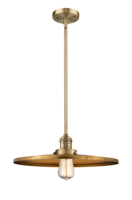Innovations - 201S-BB-MFR-BB-16 - One Light Mini Pendant - Franklin Restoration - Brushed Brass