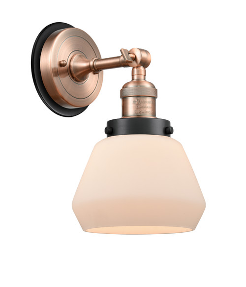 Innovations - 203AC-BPBK-HRBK-G171 - One Light Wall Sconce - Franklin Restoration - Antique Copper