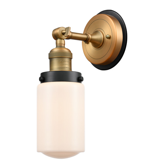 Innovations - 203BB-BPBK-HRBK-G311 - One Light Wall Sconce - Franklin Restoration - Brushed Brass
