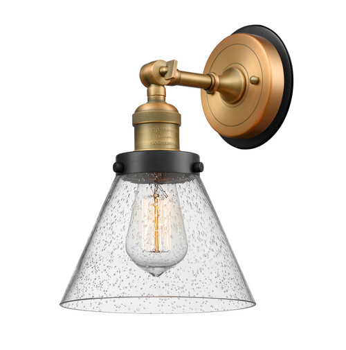 Innovations - 203BB-BPBK-HRBK-G44 - One Light Wall Sconce - Franklin Restoration - Brushed Brass