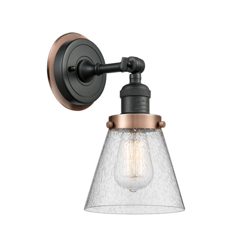 Innovations - 203BK-BPAC-HRAC-G64 - One Light Wall Sconce - Franklin Restoration - Matte Black