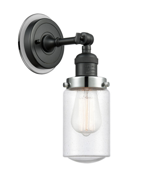 Innovations - 203BK-BPPC-HRPC-G314 - One Light Wall Sconce - Franklin Restoration - Matte Black
