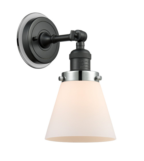 Innovations - 203BK-BPPC-HRPC-G61 - One Light Wall Sconce - Franklin Restoration - Matte Black