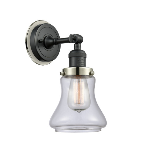 Innovations - 203BK-BPPN-HRPN-G192 - One Light Wall Sconce - Franklin Restoration - Matte Black