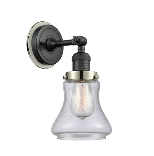 Innovations - 203BK-BPPN-HRPN-G194 - One Light Wall Sconce - Franklin Restoration - Matte Black