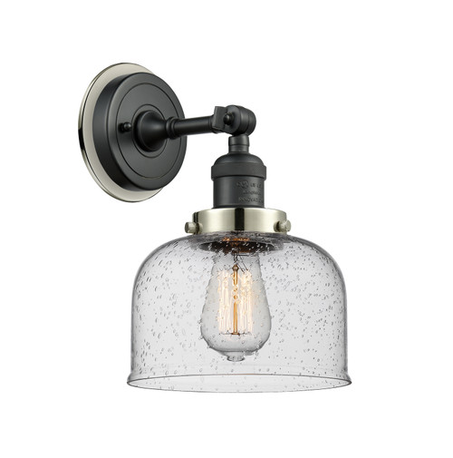 Innovations - 203BK-BPPN-HRPN-G74 - One Light Wall Sconce - Franklin Restoration - Matte Black