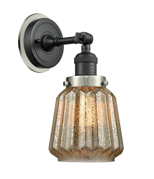Innovations - 203BK-BPSN-HRSN-G146 - One Light Wall Sconce - Franklin Restoration - Matte Black