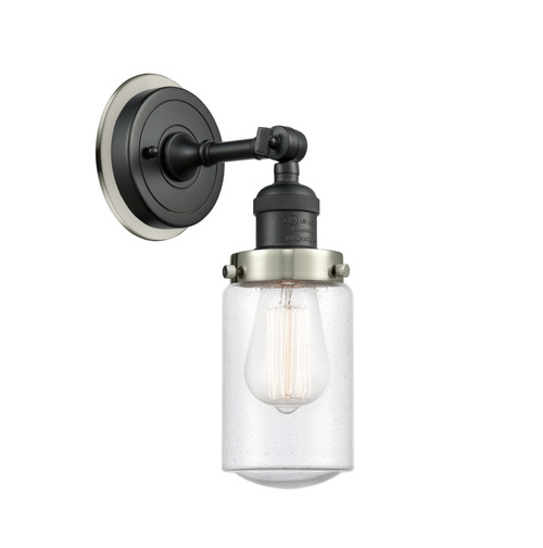 Innovations - 203BK-BPSN-HRSN-G314 - One Light Wall Sconce - Franklin Restoration - Matte Black