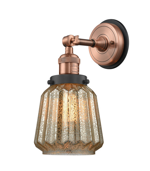 Innovations - 203BP-ACBK-G146 - One Light Wall Sconce - Franklin Restoration - Antique Copper