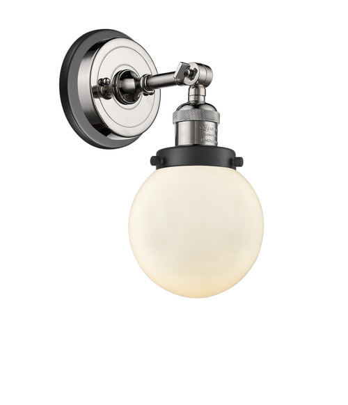 Innovations - 203BP-PNBK-G201-6 - One Light Wall Sconce - Franklin Restoration - Polished Nickel
