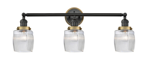 Innovations - 205BK-BPBB-HRBB-G302 - Three Light Bath Vanity - Franklin Restoration - Matte Black