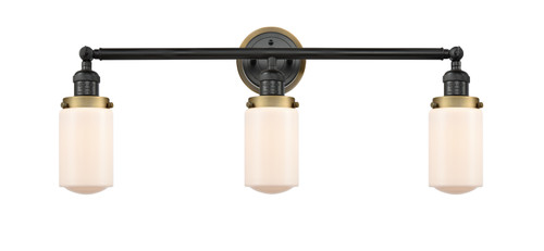 Innovations - 205BK-BPBB-HRBB-G311 - Three Light Bath Vanity - Franklin Restoration - Matte Black