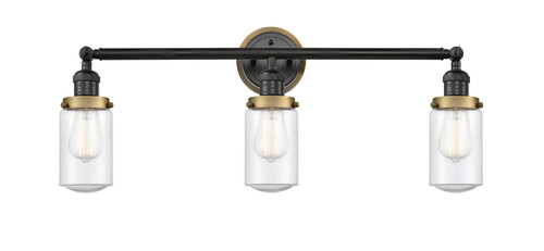 Innovations - 205BK-BPBB-HRBB-G314 - Three Light Bath Vanity - Franklin Restoration - Matte Black