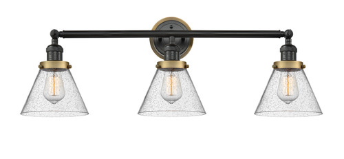 Innovations - 205BK-BPBB-HRBB-G44 - Three Light Bath Vanity - Franklin Restoration - Matte Black