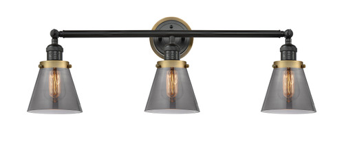 Innovations - 205BK-BPBB-HRBB-G63 - Three Light Bath Vanity - Franklin Restoration - Matte Black