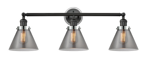 Innovations - 205BK-BPPC-HRPC-G43 - Three Light Bath Vanity - Franklin Restoration - Matte Black