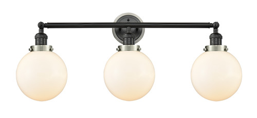 Innovations - 205BK-BPSN-HRSN-G201-8 - Three Light Bath Vanity - Franklin Restoration - Matte Black