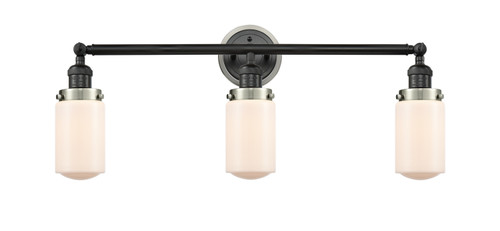 Innovations - 205BK-BPSN-HRSN-G311 - Three Light Bath Vanity - Franklin Restoration - Matte Black
