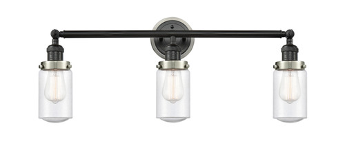 Innovations - 205BK-BPSN-HRSN-G314 - Three Light Bath Vanity - Franklin Restoration - Matte Black