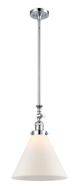 manufacturer_finish:Polished Chrome|manufacturer_glass:Cased Matte White Cone 12|light_output:220.00lm|color_temperature:2200K|cri:99