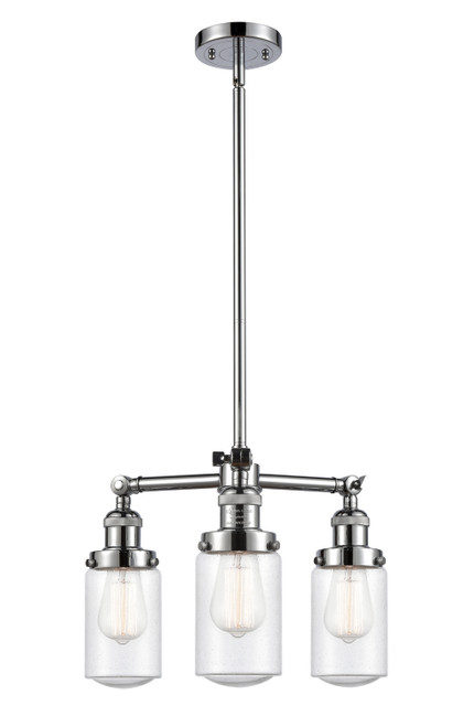Innovations - 207-PC-G314 - Three Light Chandelier - Franklin Restoration - Polished Chrome