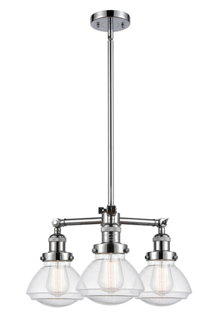 Innovations - 207-PC-G324 - Three Light Chandelier - Franklin Restoration - Polished Chrome