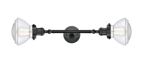 Innovations - 208L-BK-G322 - Two Light Bath Vanity - Franklin Restoration - Matte Black