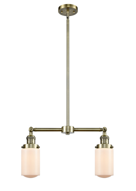 Innovations - 209-AB-G311 - Two Light Island Pendant - Franklin Restoration - Antique Brass