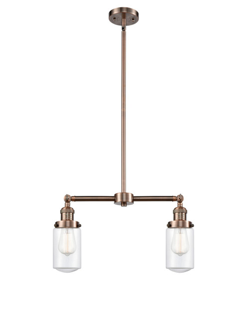 Innovations - 209-AC-G312-LED - LED Island Pendant - Franklin Restoration - Antique Copper