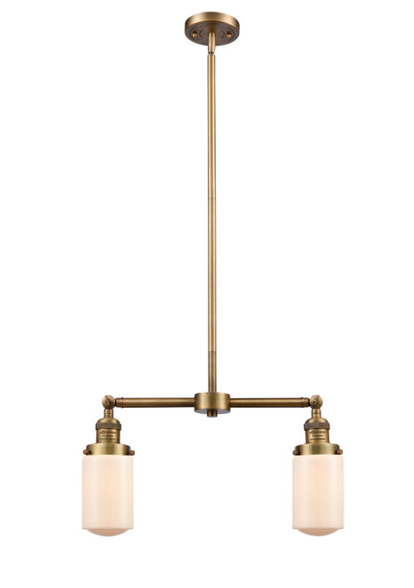 Innovations - 209-BB-G311 - Two Light Island Pendant - Franklin Restoration - Brushed Brass