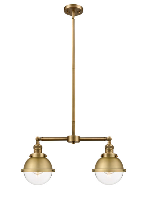 Innovations - 209-BB-HFS-62-BB - Two Light Island Pendant - Franklin Restoration - Brushed Brass