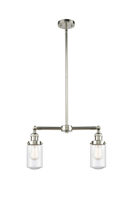 Innovations - 209-PN-G314 - Two Light Island Pendant - Franklin Restoration - Polished Nickel