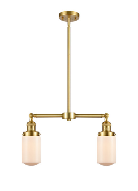 Innovations - 209-SG-G311 - Two Light Island Pendant - Franklin Restoration - Satin Gold