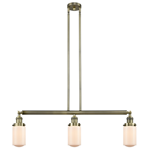 Innovations - 213-AB-G311 - Three Light Island Pendant - Franklin Restoration - Antique Brass