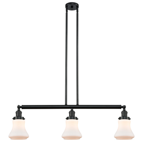 Innovations - 213-BK-G191 - Three Light Island Pendant - Franklin Restoration - Matte Black