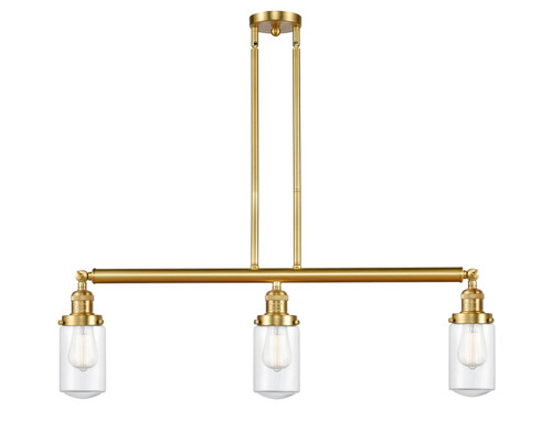 Innovations - 213-SG-G312-LED - LED Island Pendant - Franklin Restoration - Satin Gold