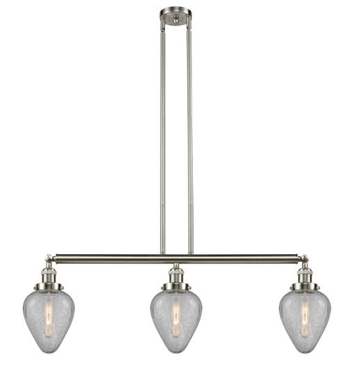 Innovations - 213-SN-G165 - Three Light Island Pendant - Franklin Restoration - Brushed Satin Nickel