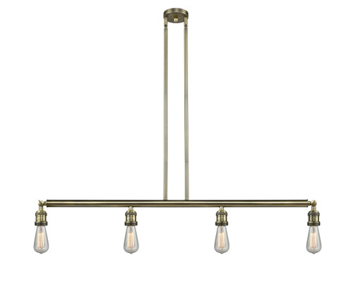 Innovations - 214-AB - Four Light Island Pendant - Franklin Restoration - Antique Brass