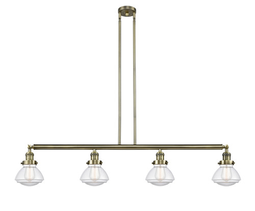 Innovations - 214-AB-G322 - Four Light Island Pendant - Franklin Restoration - Antique Brass